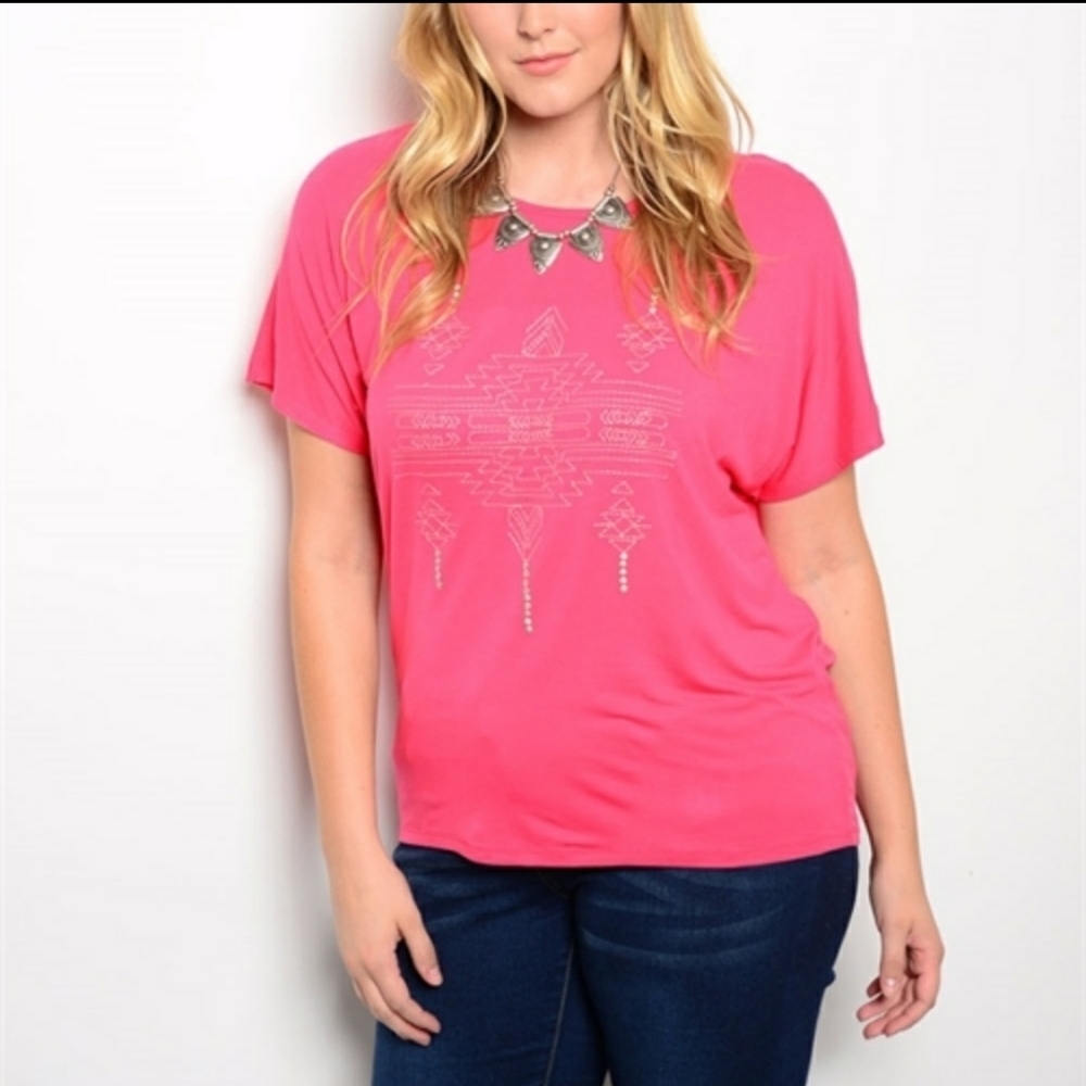 💥3for$20💥 FUSCHIA PLUS SIZE TOP